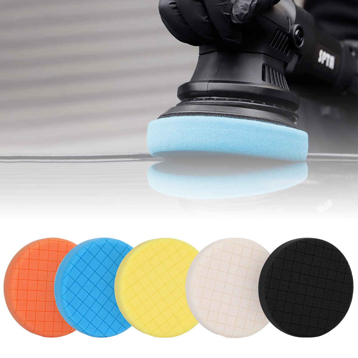 Serplex 5pcs Buffing Polishing Pads for 6 inches Backing Plates Colorful Polishing Sponge Pads Sponge Buffing Pads for Polishing, Finishing, Waxing, Detailing Serplex 5pcs Buffing Polishing Pads for 6 inches Backing Plates Colorful Polishing Sponge Pads Sponge Buffing Pads for Polishing, Finishing, Waxing, Detailing